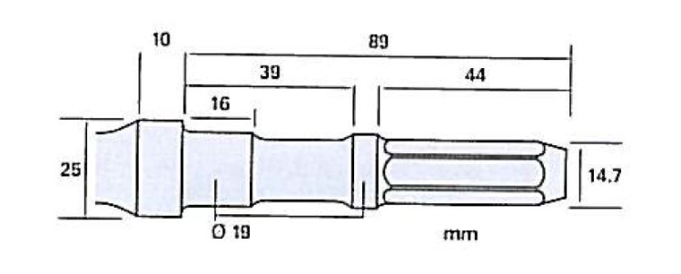 Hårdmetalbor Ø38x300, t/DKR36