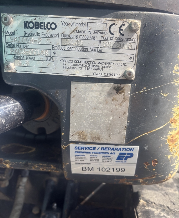 Kobelco SK10SR, Brugt minigraver