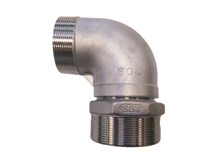 3" Nippelrør m/90° bøjning, udv. gevind