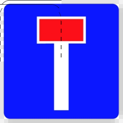 Oplysningstavle E 18, 50x50 cm