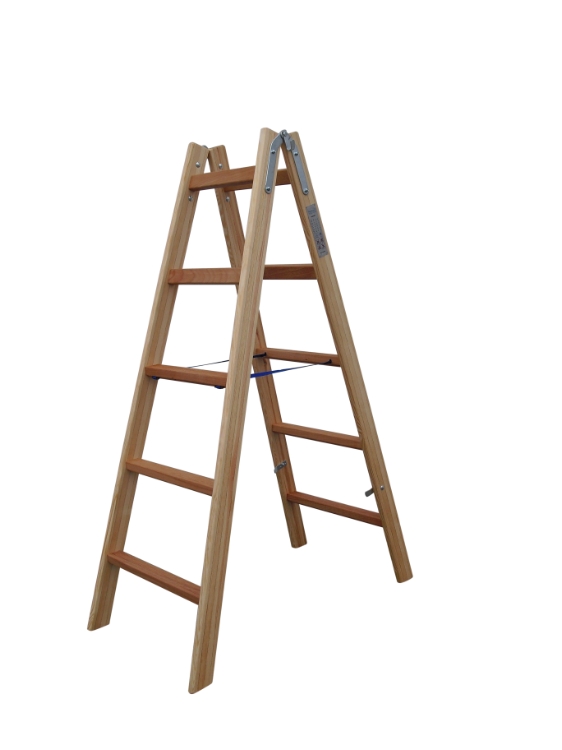 Træstige, 1,43 m / 2x5 trin
