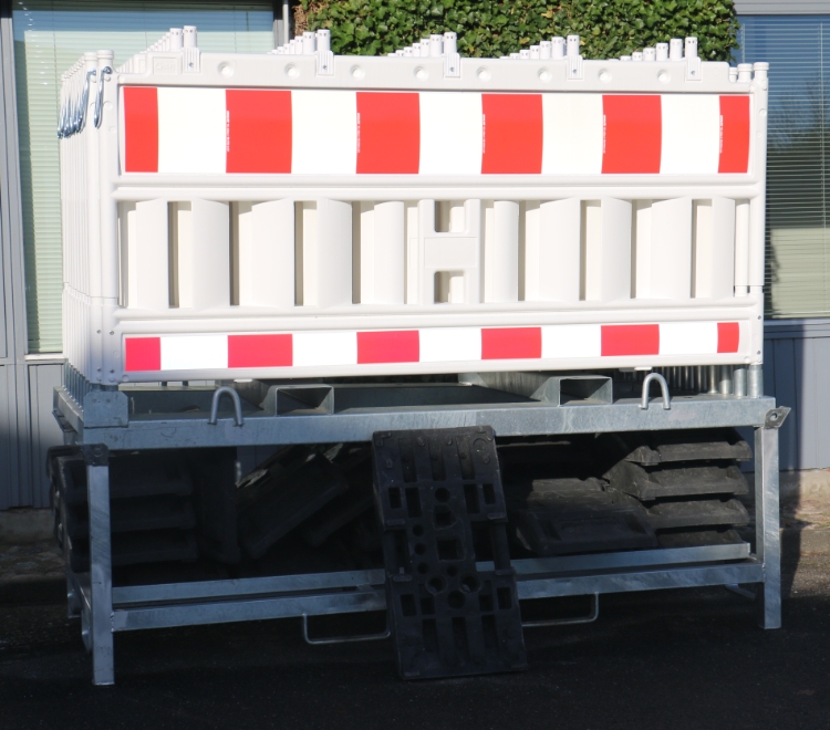 Afspærrringsgittersæt, 200 x 100 cm, m/rør