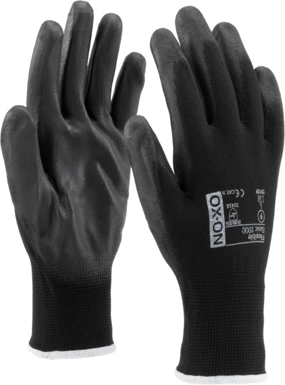 OX-ON Black Flex, Str. 9, Strikhandske