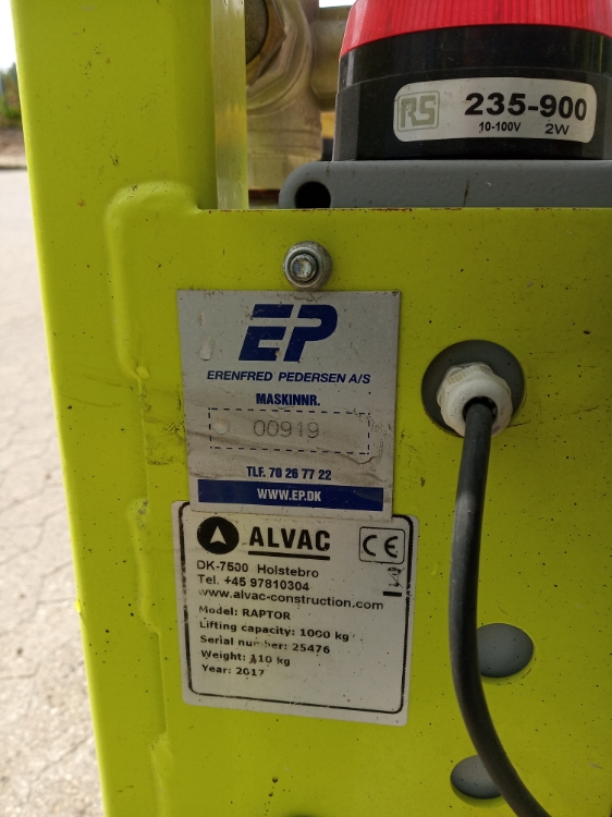 Alvac LC.60SM, Brugt vakuumsuger Raptor