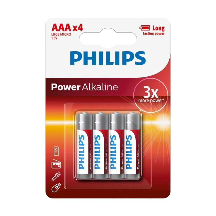Philips AAA Batteri 4 stk