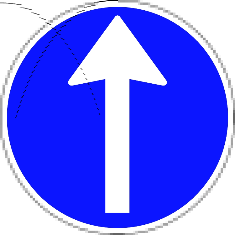 Påbudstavle D11.1, Ø70 cm