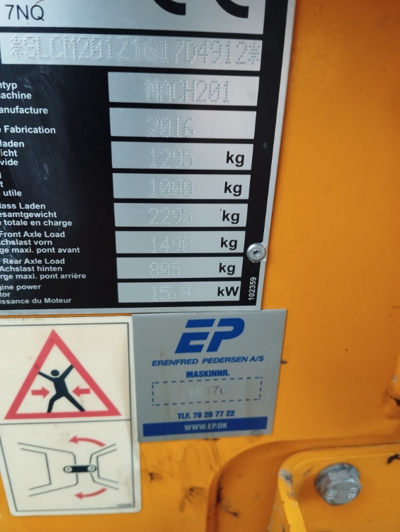 Thwaites 1 Tonne m/højtip, Brugt dumper