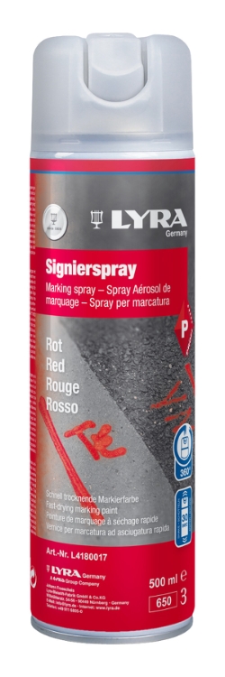 Lyra Mærkespray rød 500ml.