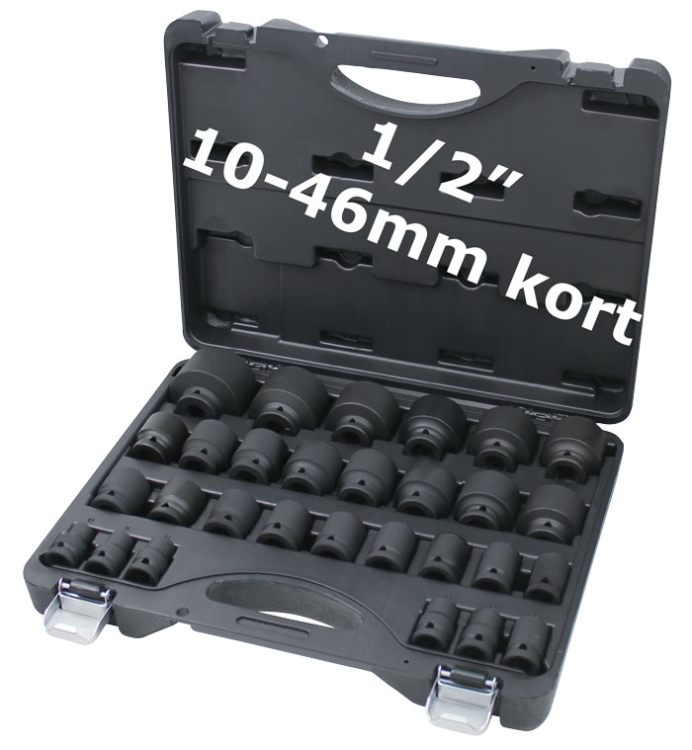 Bato Slagtopsæt 1/2" 10-46mm Kort - 29 dele