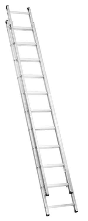 Skydestige, 5 m, 9+9 trin, 2-delt, Proff