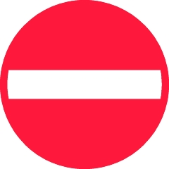 Forbudstavle C19, Ø70 cm