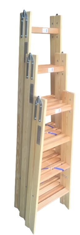 Træstigesæt, m/massive vanger