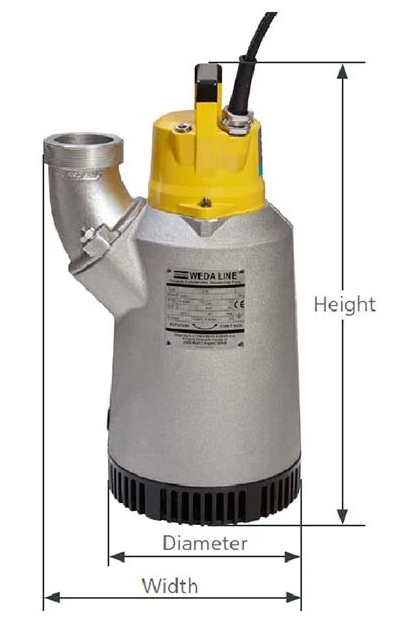 Weda Dykpumpe D30L 3" 400V