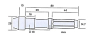 Hårdmetalbor Ø22x200, t/DKR36