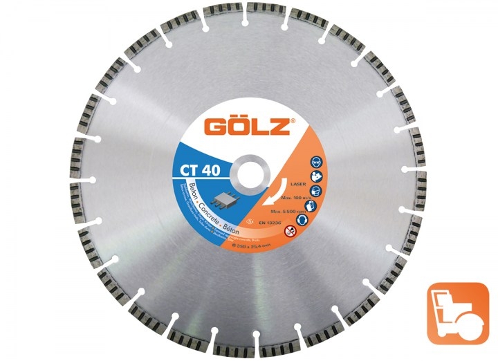Gölz CT 40, Ø500x25,4 mm, Diamantskive