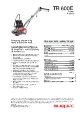 Swepac TR 600E Glittemaskine, Produktblad