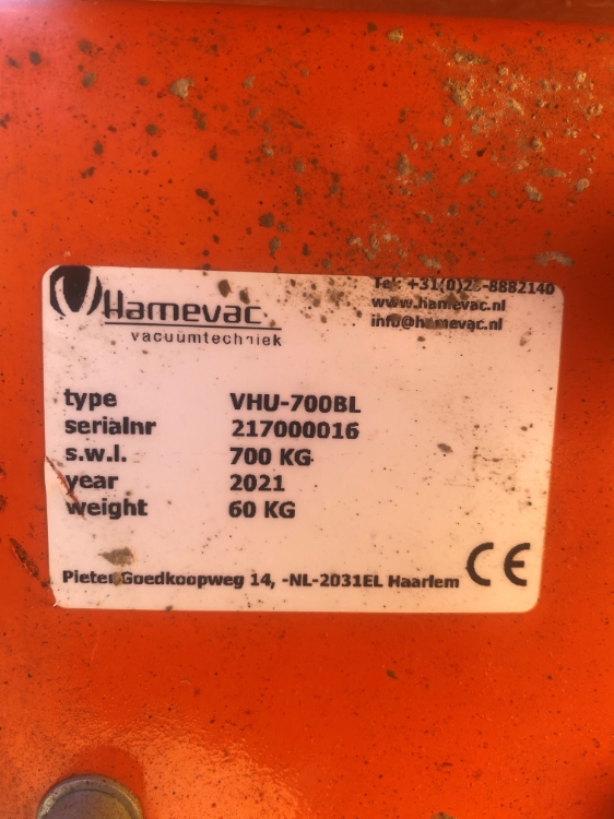 Hamevac VHU-700, Brugt vakuumløfter